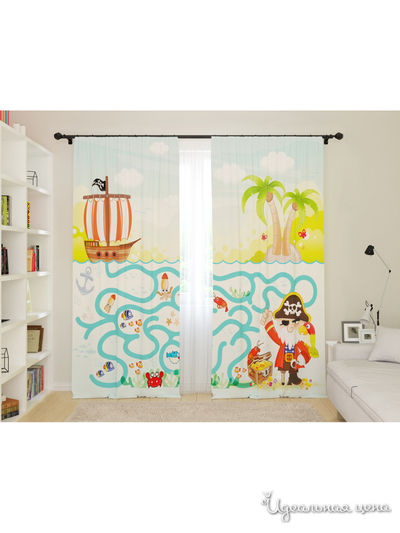 Шторы, 145*260 см, 2 шт. Сирень, цвет мультиколор