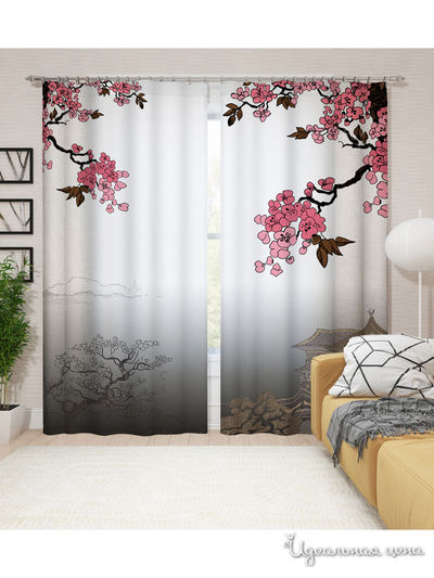 Шторы, 145*260 см, 2 шт. Сирень, цвет мультиколор