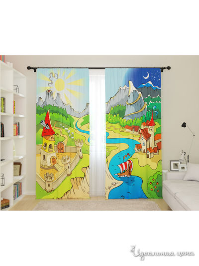 Шторы, 145*260 см, 2 шт. Сирень, цвет мультиколор