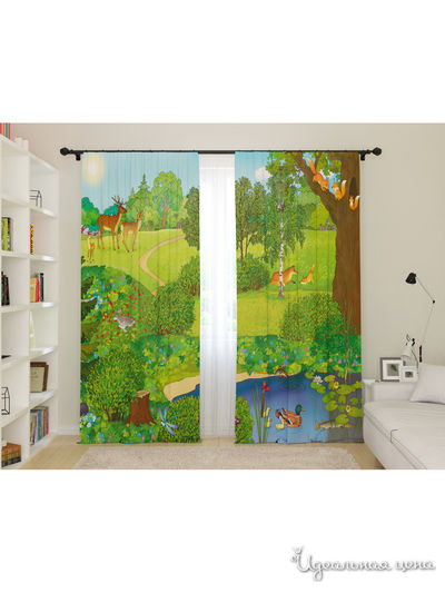 Шторы, 145*260 см, 2 шт. Сирень, цвет мультиколор