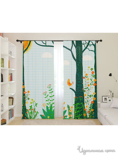 Шторы, 145*260 см, 2 шт. Сирень, цвет мультиколор