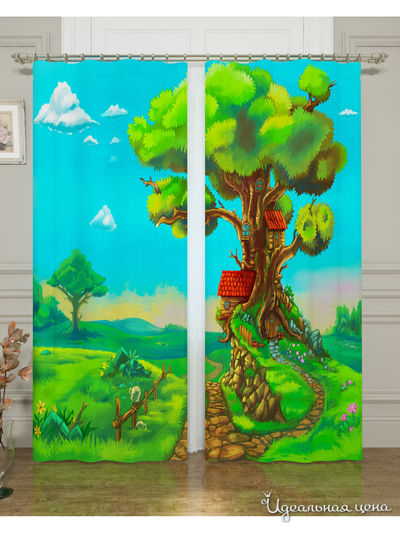 Шторы, 145*260 см, 2 шт. Сирень, цвет мультиколор