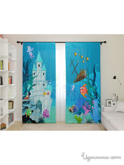 Шторы, 145*260 см, 2 шт. Сирень, цвет мультиколор