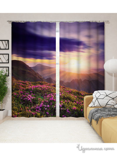 Шторы, 145*260 см, 2 шт. Сирень, цвет мультиколор