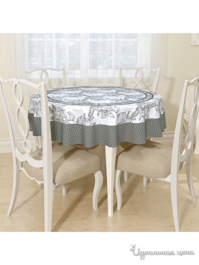 Скатерть, D 145 см, Сирень, цвет мультиколор