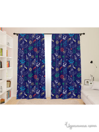 Шторы, 145*260 см, 2 шт. Сирень, цвет мультиколор