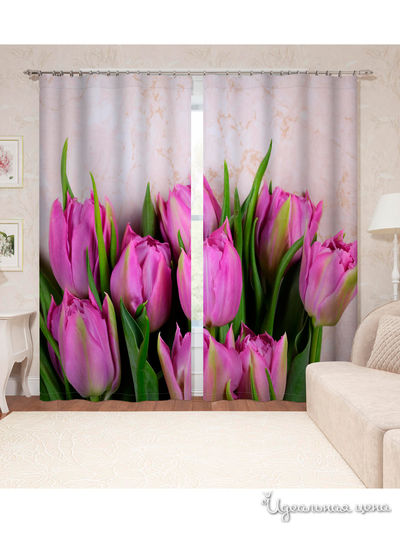 Шторы, 145*260 см, 2 шт. Сирень, цвет мультиколор