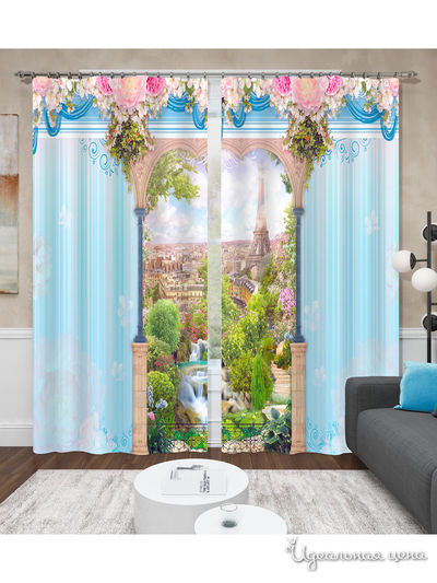 Шторы, 145*260 см, 2 шт. Сирень, цвет мультиколор