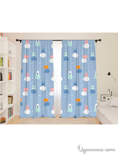 Шторы, 145*260 см, 2 шт. Сирень, цвет мультиколор