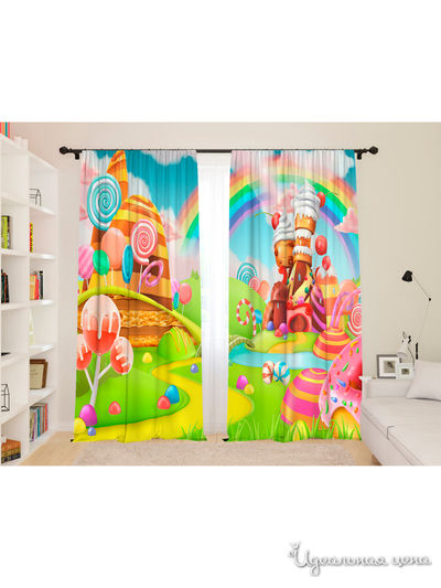 Шторы, 145*260 см, 2 шт. Сирень, цвет мультиколор