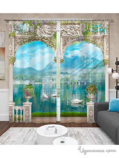 Шторы, 145*260 см, 2 шт. Сирень, цвет мультиколор