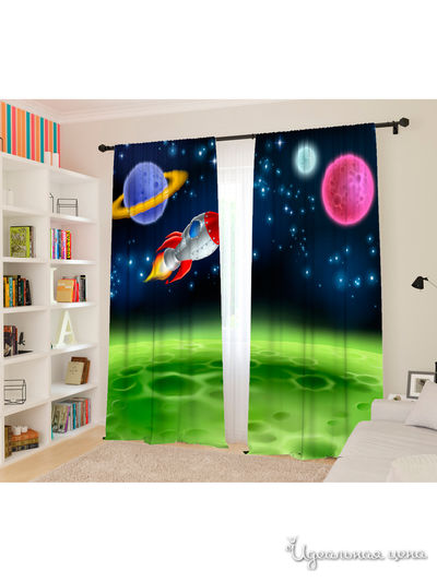 Шторы, 145*260 см, 2 шт. Сирень, цвет мультиколор