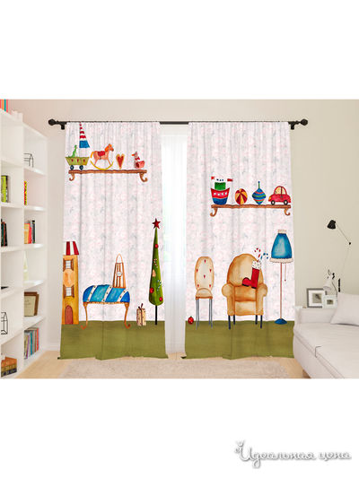 Шторы, 145*260 см, 2 шт. Сирень, цвет мультиколор