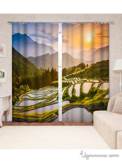 Шторы, 145*260 см, 2 шт. Сирень, цвет мультиколор