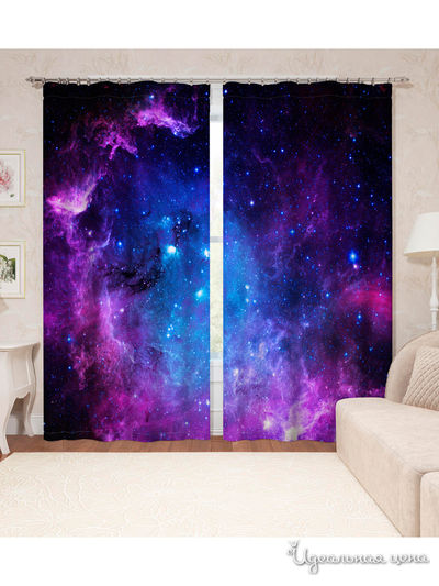 Шторы, 145*260 см, 2 шт. Сирень, цвет мультиколор