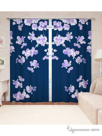 Шторы, 145*260 см, 2 шт. Сирень, цвет мультиколор