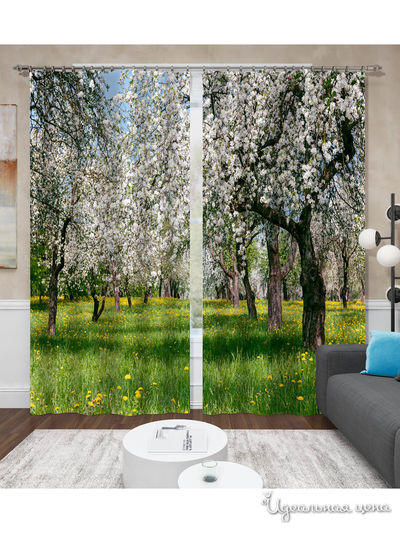 Шторы, 145*260 см, 2 шт. Сирень, цвет мультиколор