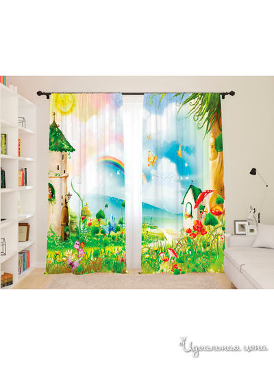 Шторы, 145*260 см, 2 шт. Сирень, цвет мультиколор