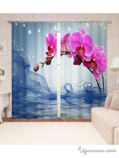 Шторы, 145*260 см, 2 шт. Сирень, цвет мультиколор