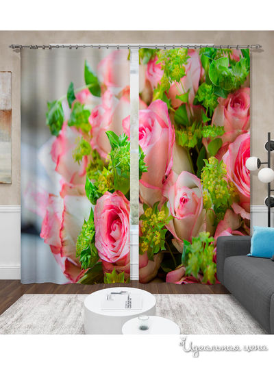 Шторы, 145*260 см, 2 шт. Сирень, цвет мультиколор