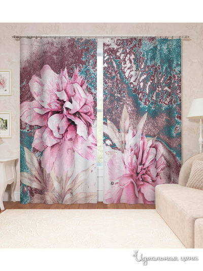 Шторы, 145*260 см, 2 шт. Сирень, цвет мультиколор