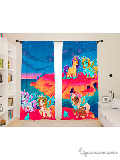 Шторы, 145*260 см, 2 шт. Сирень, цвет мультиколор