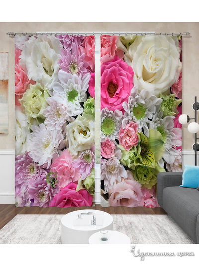 Шторы, 145*260 см, 2 шт. Сирень, цвет мультиколор