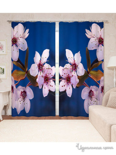 Шторы, 145*260 см, 2 шт. Сирень, цвет мультиколор