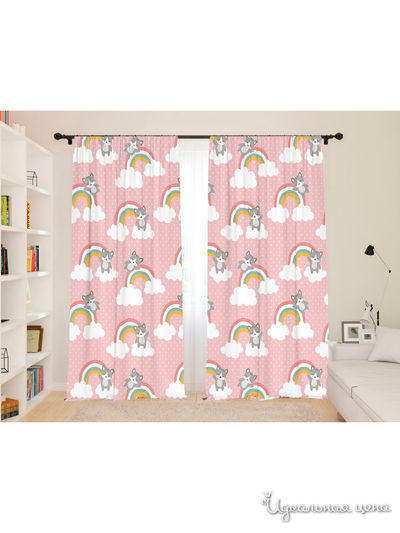 Шторы, 145*260 см, 2 шт. Сирень, цвет мультиколор