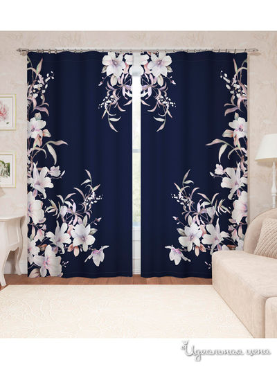 Шторы, 145*260 см, 2 шт. Сирень, цвет мультиколор