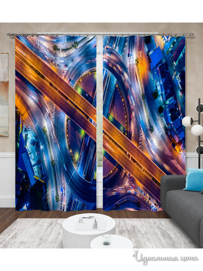 Шторы, 145*260 см, 2 шт. Сирень, цвет мультиколор