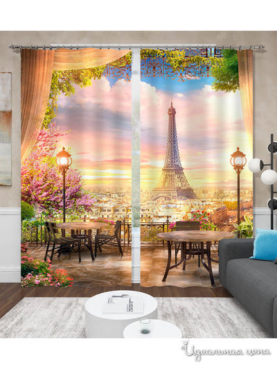 Шторы, 145*260 см, 2 шт. Сирень, цвет мультиколор