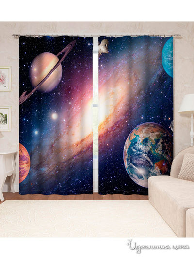 Шторы, 145*260 см, 2 шт. Сирень, цвет мультиколор