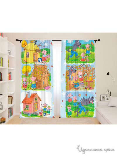 Шторы, 145*260 см, 2 шт. Сирень, цвет мультиколор