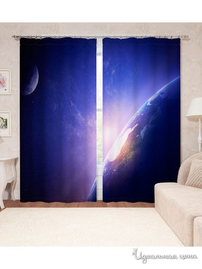 Шторы, 145*260 см, 2 шт. Сирень, цвет мультиколор