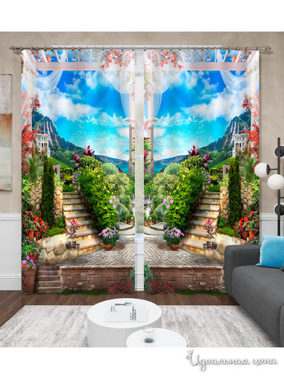 Шторы, 145*260 см, 2 шт. Сирень, цвет мультиколор