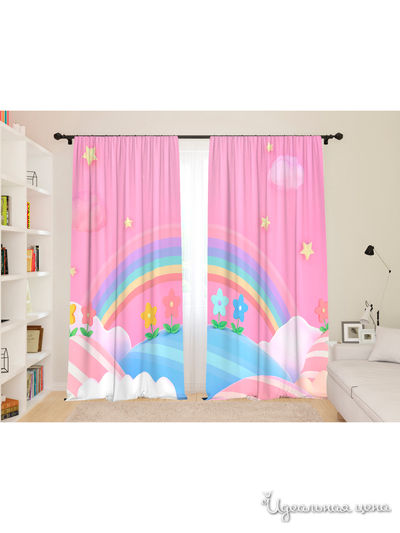Шторы, 145*260 см, 2 шт. Сирень, цвет мультиколор