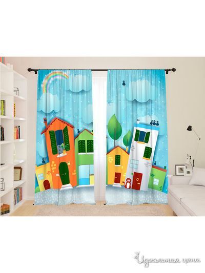 Шторы, 145*260 см, 2 шт. Сирень, цвет мультиколор