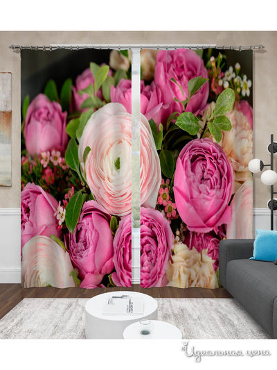 Шторы, 145*260 см, 2 шт. Сирень, цвет мультиколор