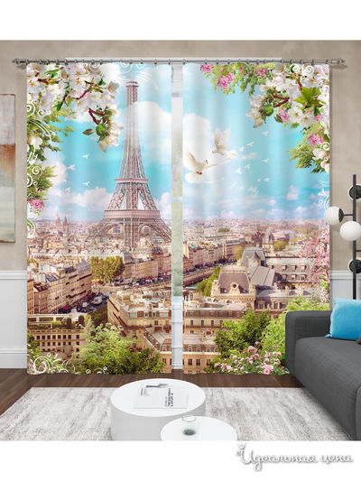 Шторы, 145*260 см, 2 шт. Сирень, цвет мультиколор