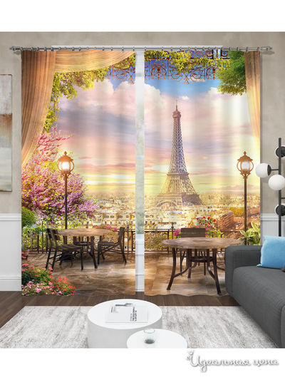 Шторы, 150*260 см, 2 шт. Сирень, цвет мультиколор