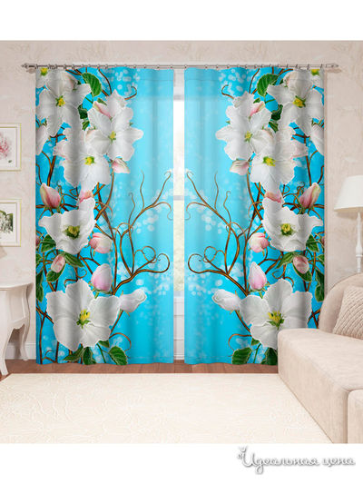 Шторы, 150*260 см, 2 шт. Сирень, цвет мультиколор