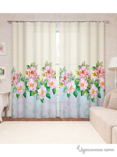 Шторы, 150*260 см, 2 шт. Сирень, цвет мультиколор