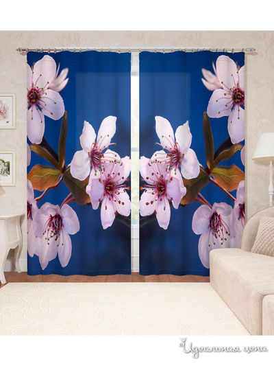 Шторы, 150*260 см, 2 шт. Сирень, цвет мультиколор
