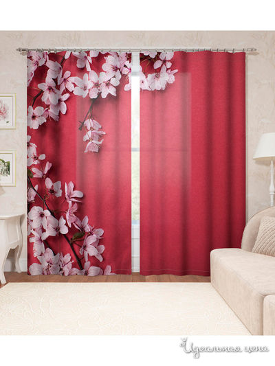 Шторы, 150*260 см, 2 шт. Сирень, цвет мультиколор