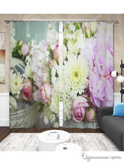 Шторы, 150*260 см, 2 шт. Сирень, цвет мультиколор