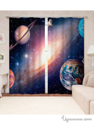 Шторы, 150*260 см, 2 шт. Сирень, цвет мультиколор