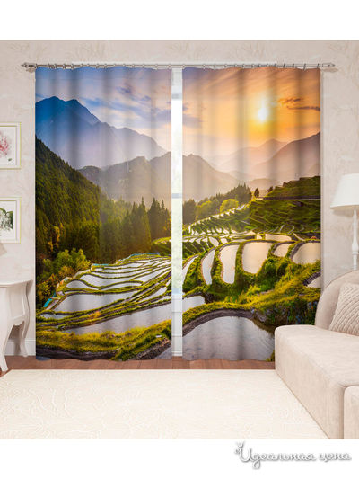 Шторы, 150*260 см, 2 шт. Сирень, цвет мультиколор