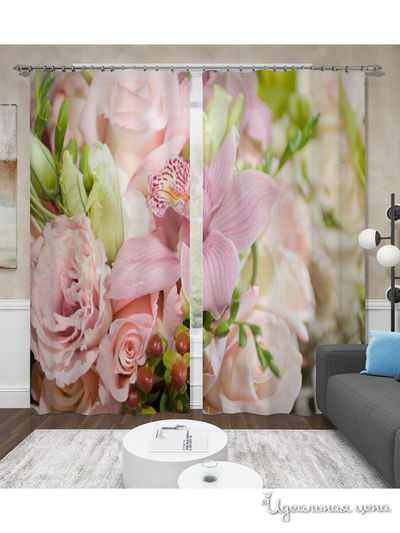 Шторы, 150*260 см, 2 шт. Сирень, цвет мультиколор
