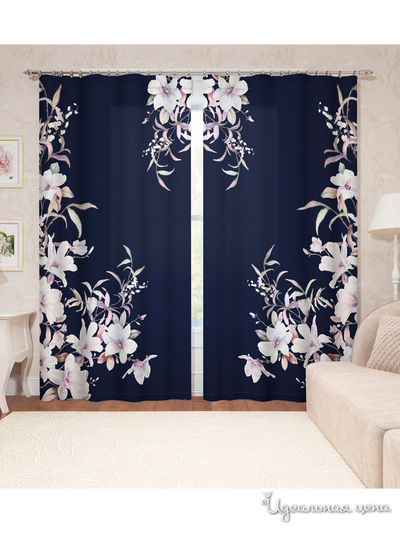 Шторы, 150*260 см, 2 шт. Сирень, цвет мультиколор